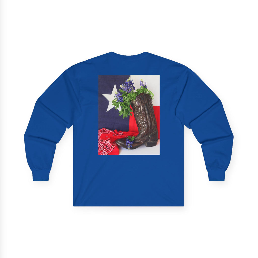 Texas Love Long Sleeve Tee — Western Cowboy Boots & State Pride Shirt