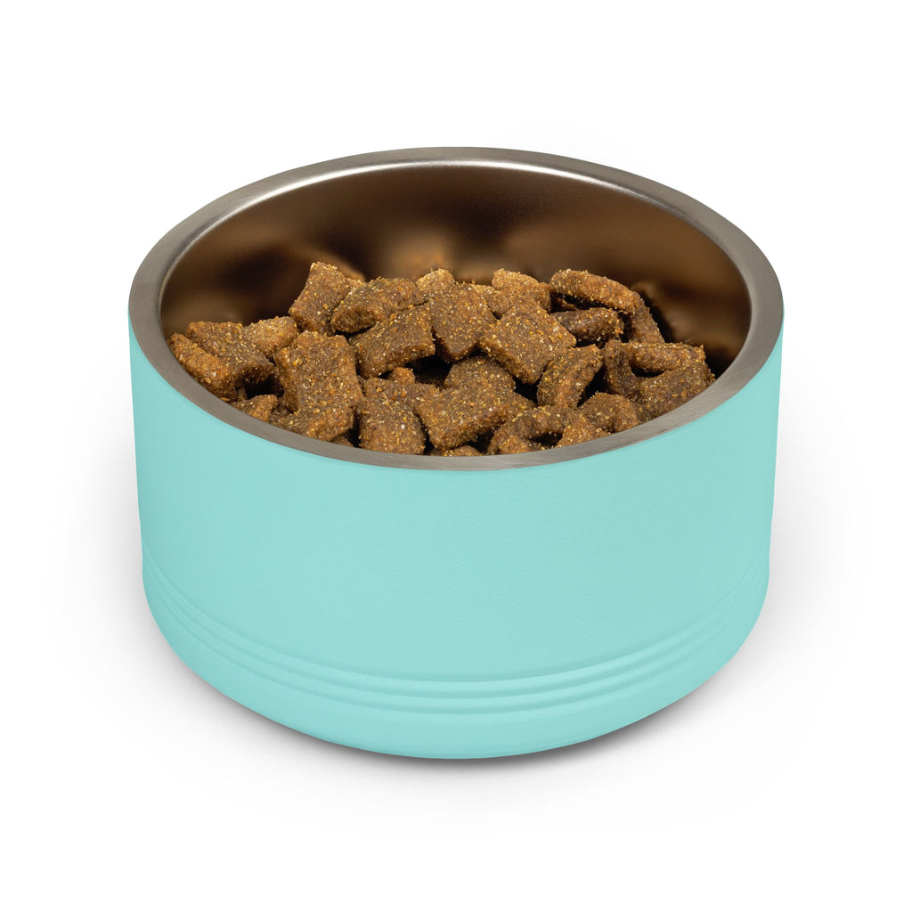 Cute Dog Face Stainless Steel Pet Bowl — 18 oz Cute Minimalist Dog Food & Water Dish