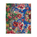 Floral Quilted Throw Blanket — Vintage Rose Patchwork Throw
