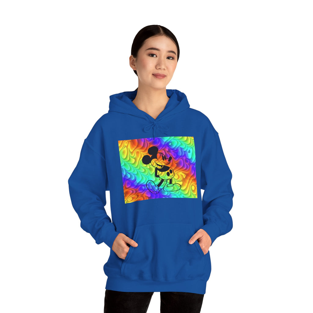 Mickey Mouse Rainbow Colors Unisex Heavy Blend Hooded Sweatshirt Warm & Cozy