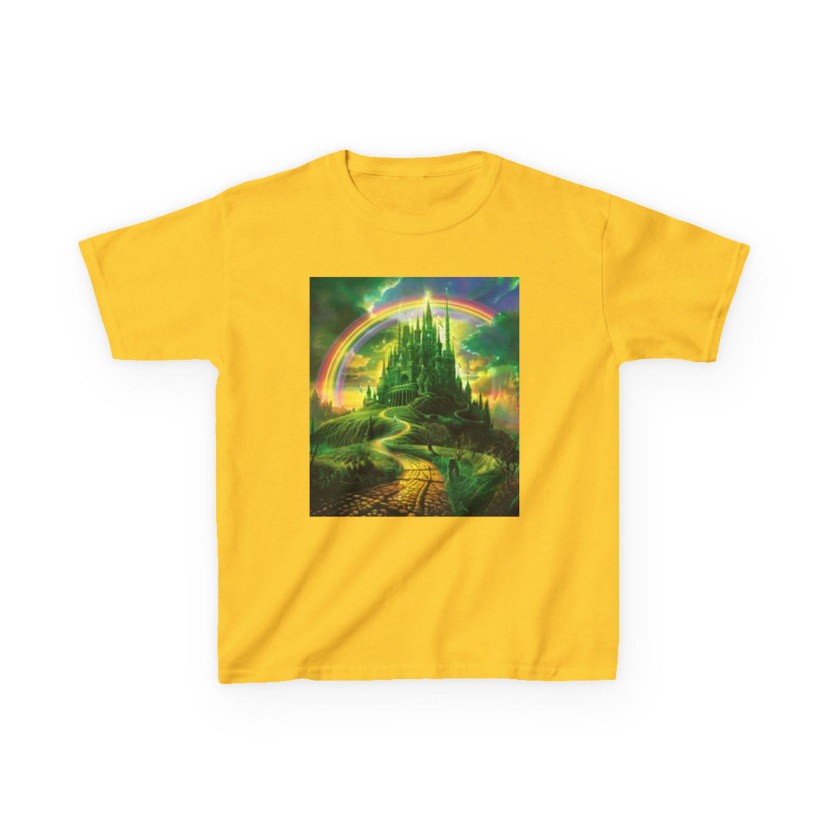 Kids T‑Shirt — Magical Rainbow Castle Fantasy Tee
