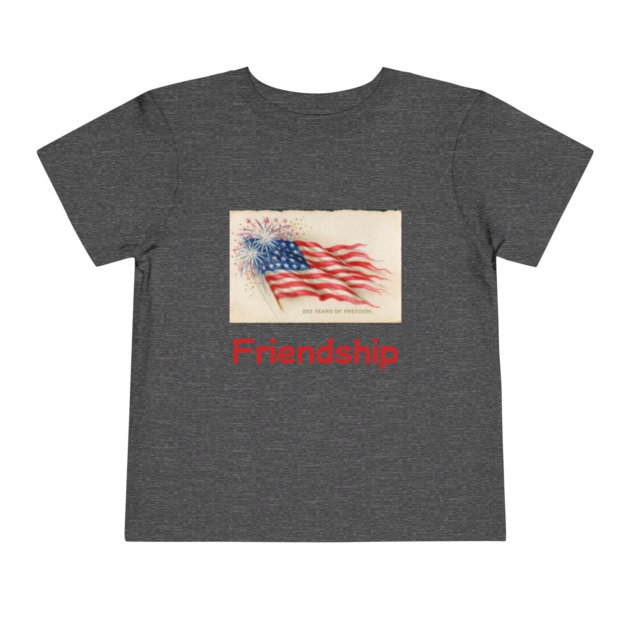 T-shirt à manches courtes pour tout-petit : drapeau américain et chiens de dessin animé