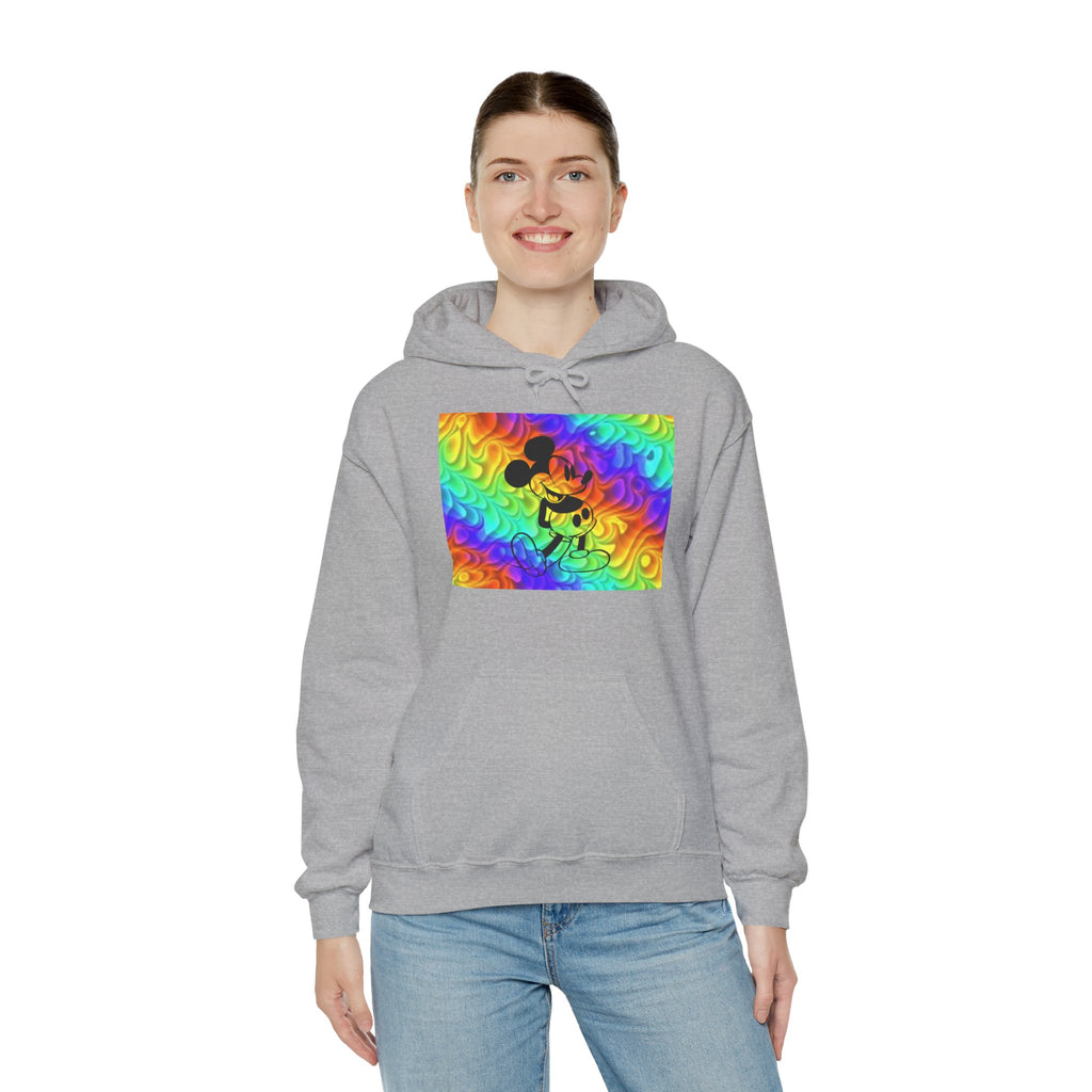 Mickey Mouse Rainbow Colors Unisex Heavy Blend Hooded Sweatshirt Warm & Cozy