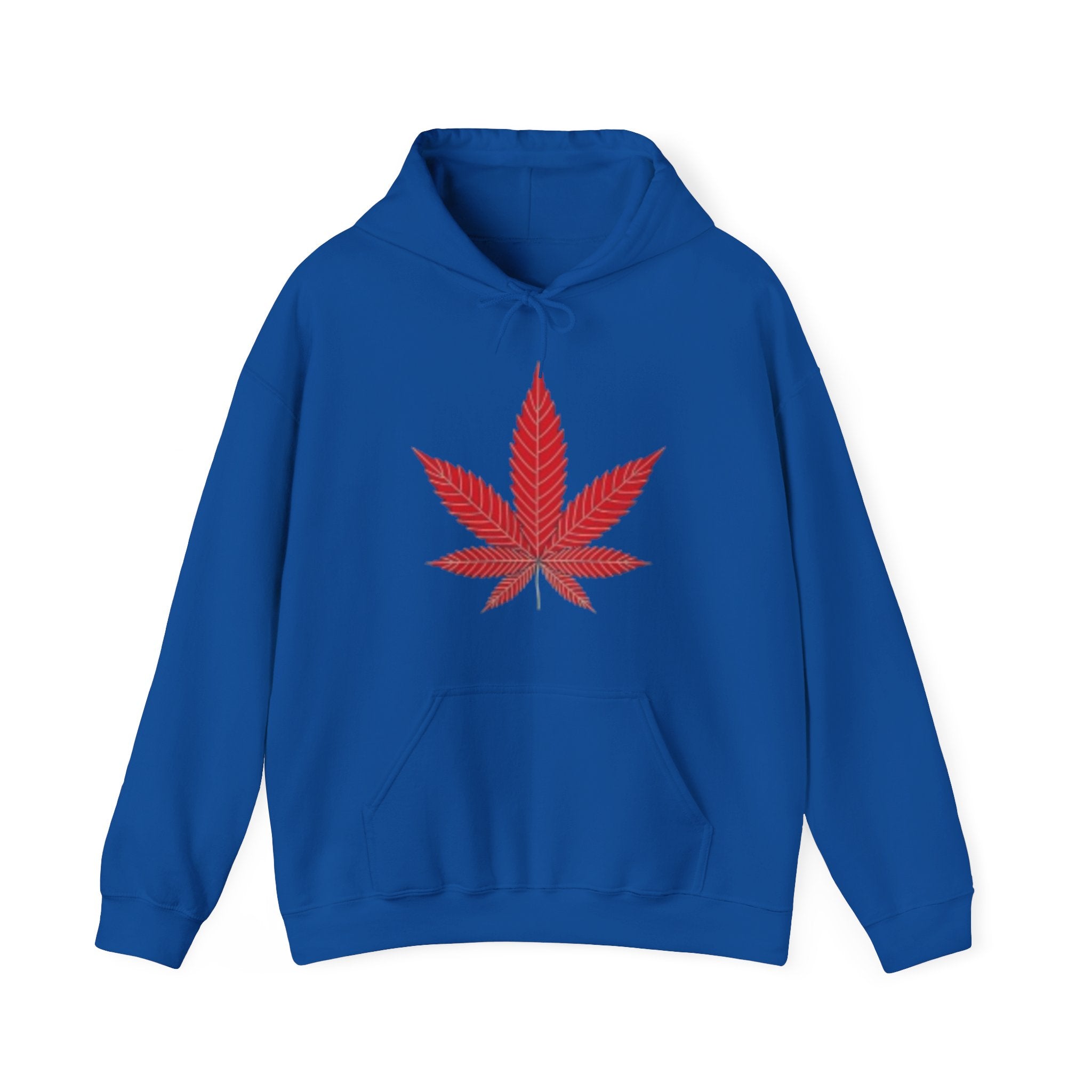 Sweat à capuche feuille de marijuana avec deux hommes en colère — Pull streetwear décontracté