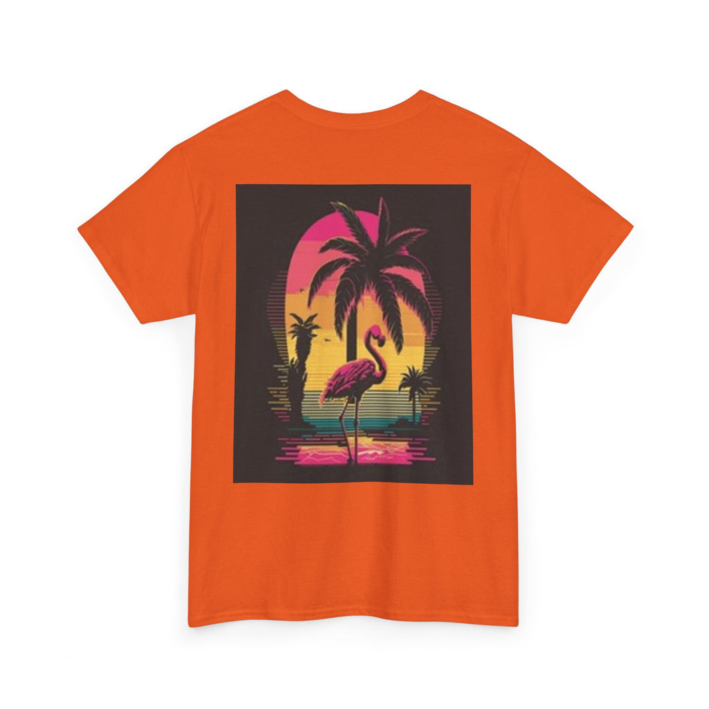 T-Shirt — Tropical Sunset Flamingo Graphic T-shirt