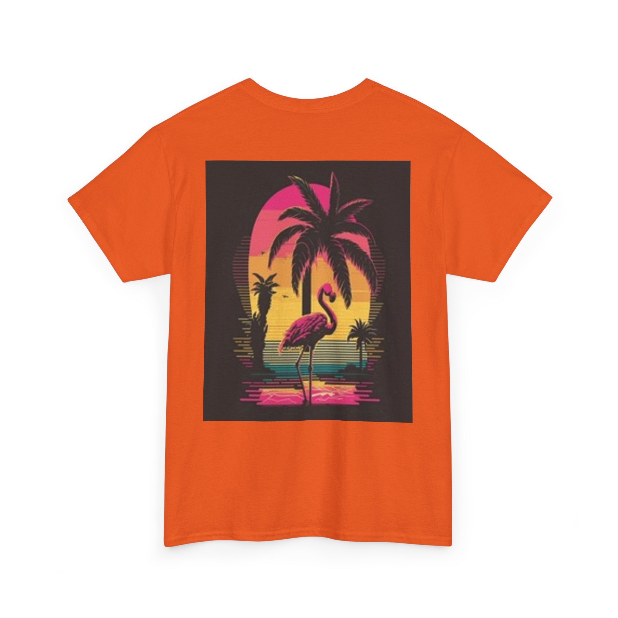 T-Shirt — Tropical Sunset Flamingo Graphic T-shirt