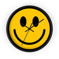 Smiley Face Wall Clock — Retro Yellow Happy Face Decor for Home & Office