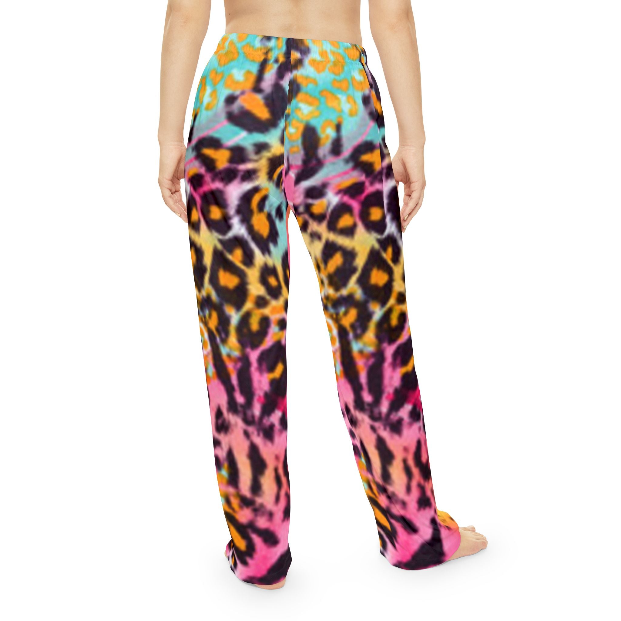 Women's Colorful Neon Leopard Pajama Pants — Soft Lounge Sleepwear
