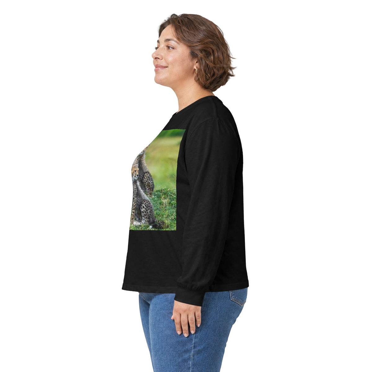 Cheetah Cubs Photo Long Sleeve Tee