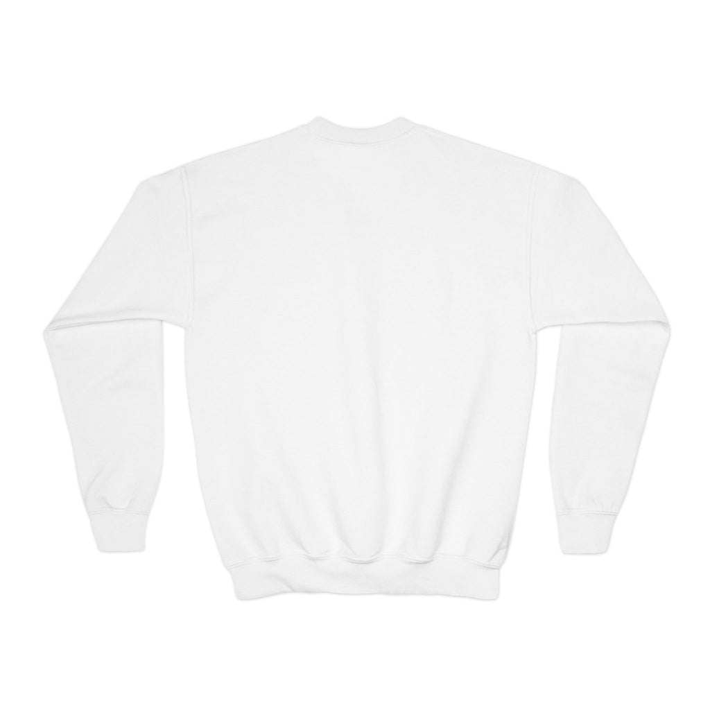Youth Crewneck Sweatshirt — Colorful Cartoon Kittens Group Graphic