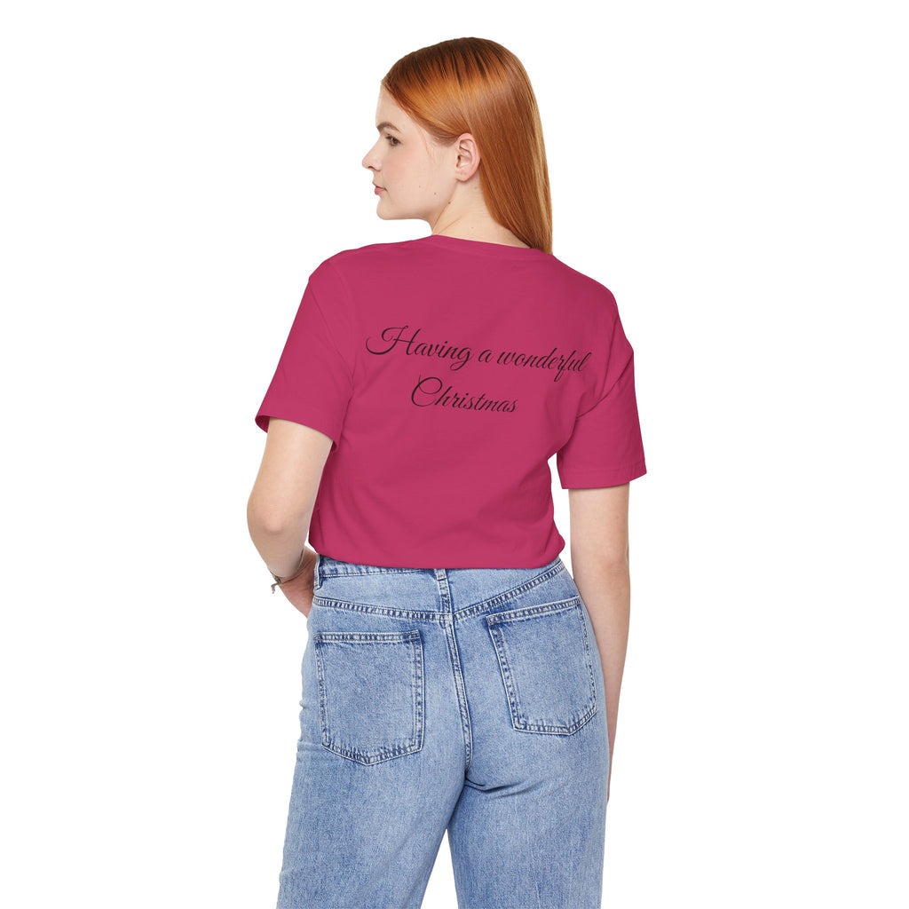 Christmas Tree Vintage Scene Tee — Holiday Village Carriage Design
