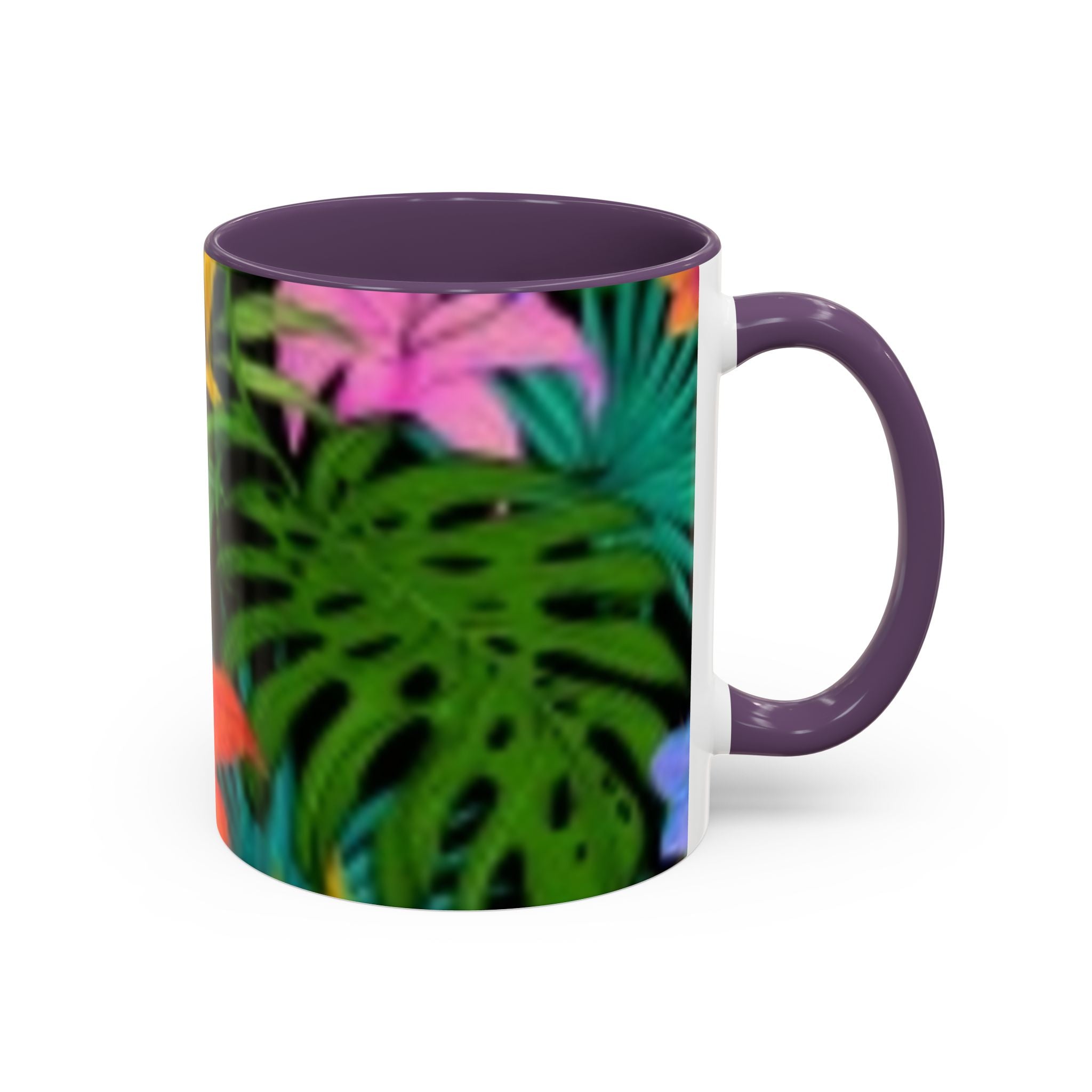 Tropical Floral Coffee Mug — Colorful Paradise Accent Mug (11/15 oz)