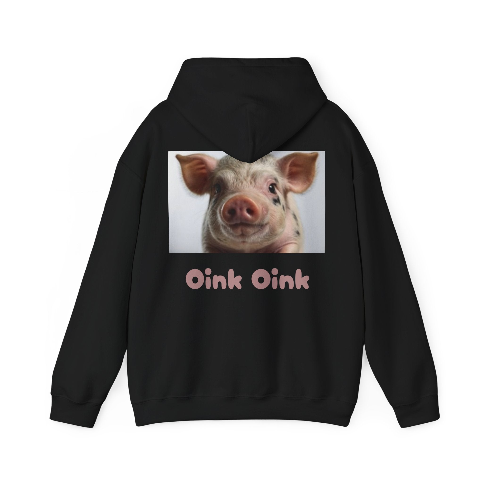 Smiling Pig Photo Hoodie — Cute Farm Animal Graphic Sweatshirt