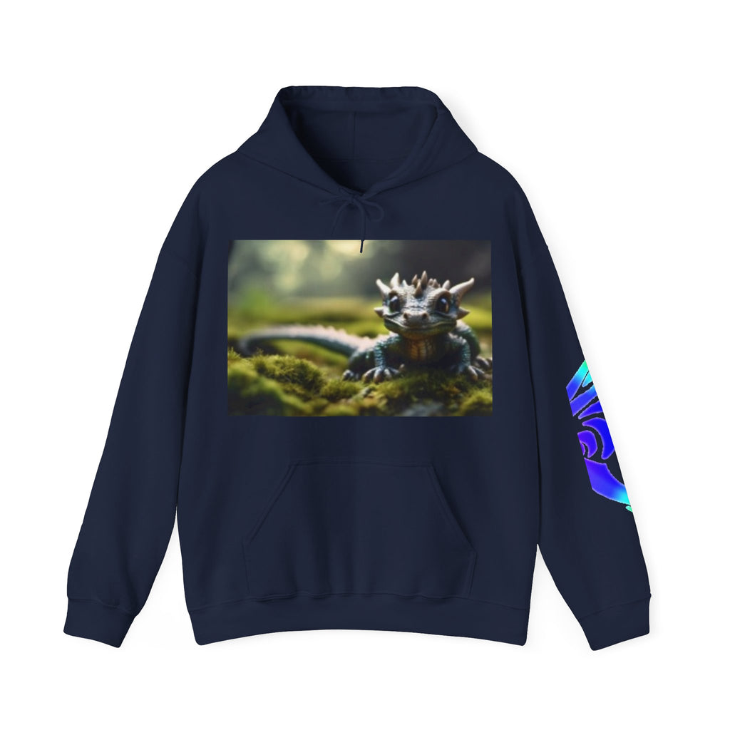 Dragon Hoodie — Cute Baby Dragon & Sunset Dragon Back Print Hooded Sweatshirt
