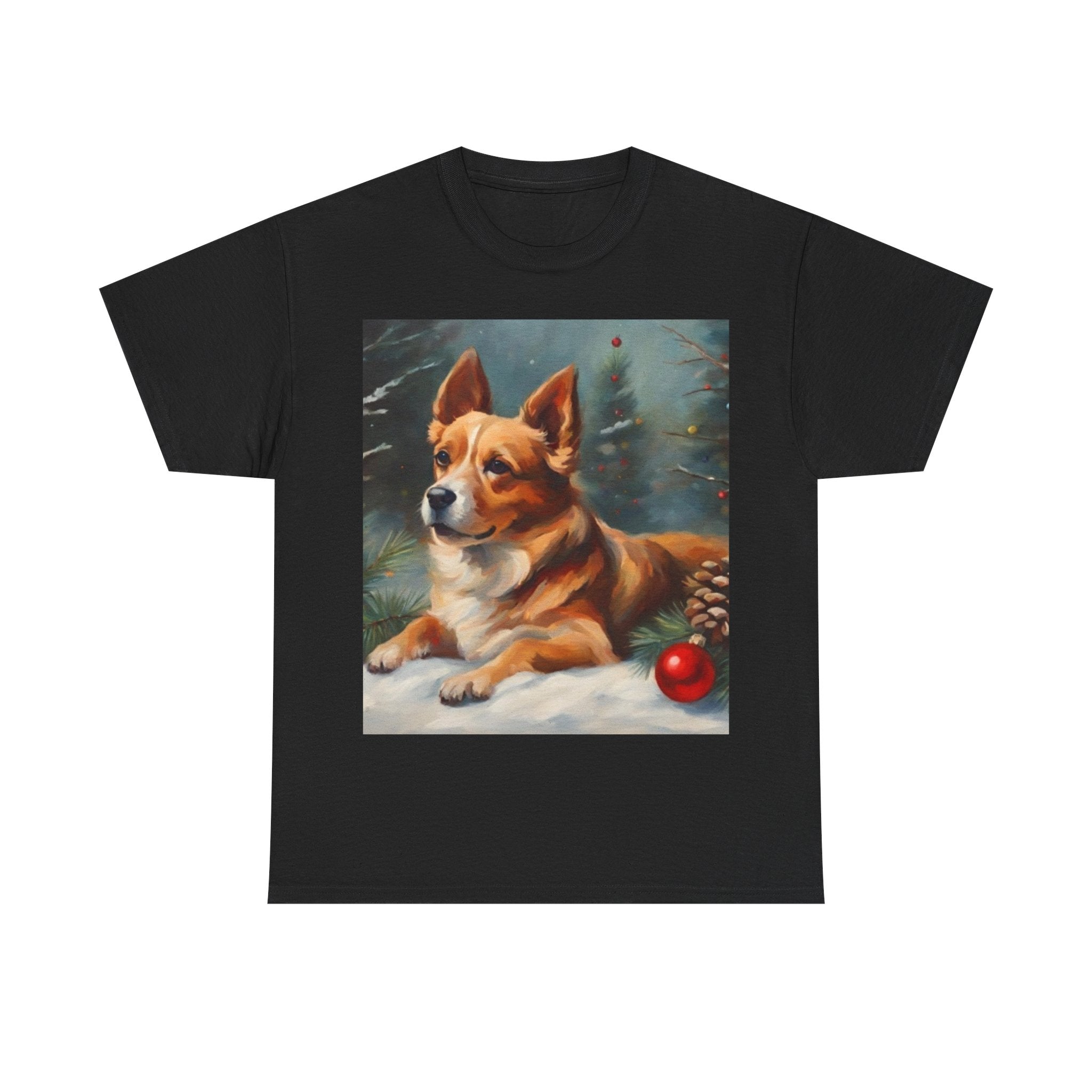 Corgi Christmas Tee — Festive Holiday Dog Shirt with Ornament