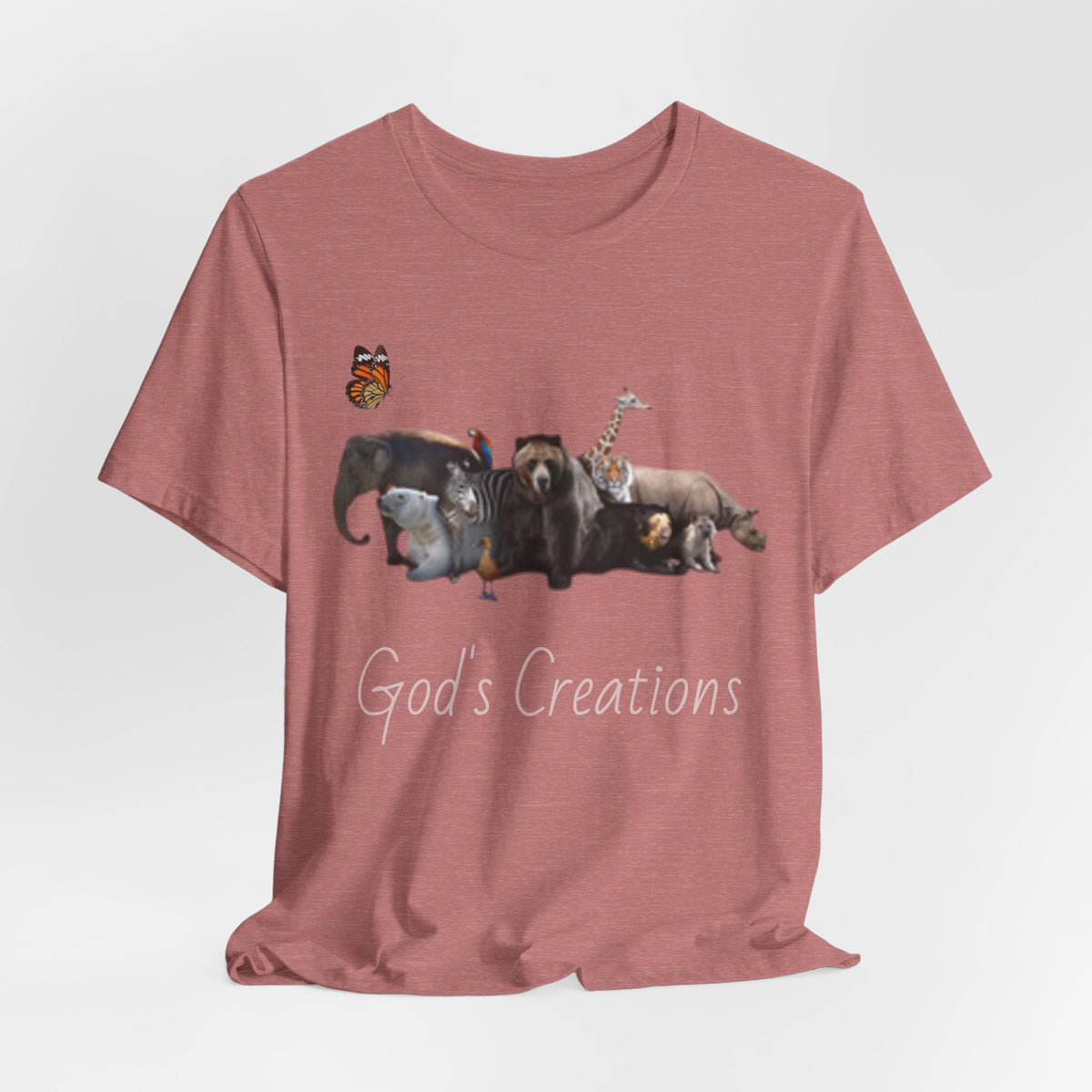 Wildlife Stack Tee God's Creations — Cute Forest Animal Graphic T-Shirt