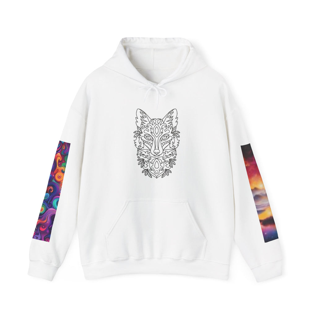 Silhouette Wolf Unisex Heavy Blend Hooded Sweatshirt Cozy All Night