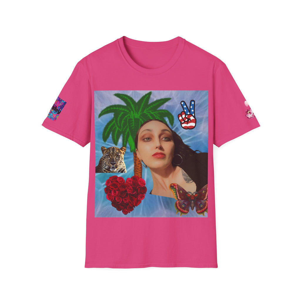 Paisley Tee — Vintage Glam Face Print T‑Shirt