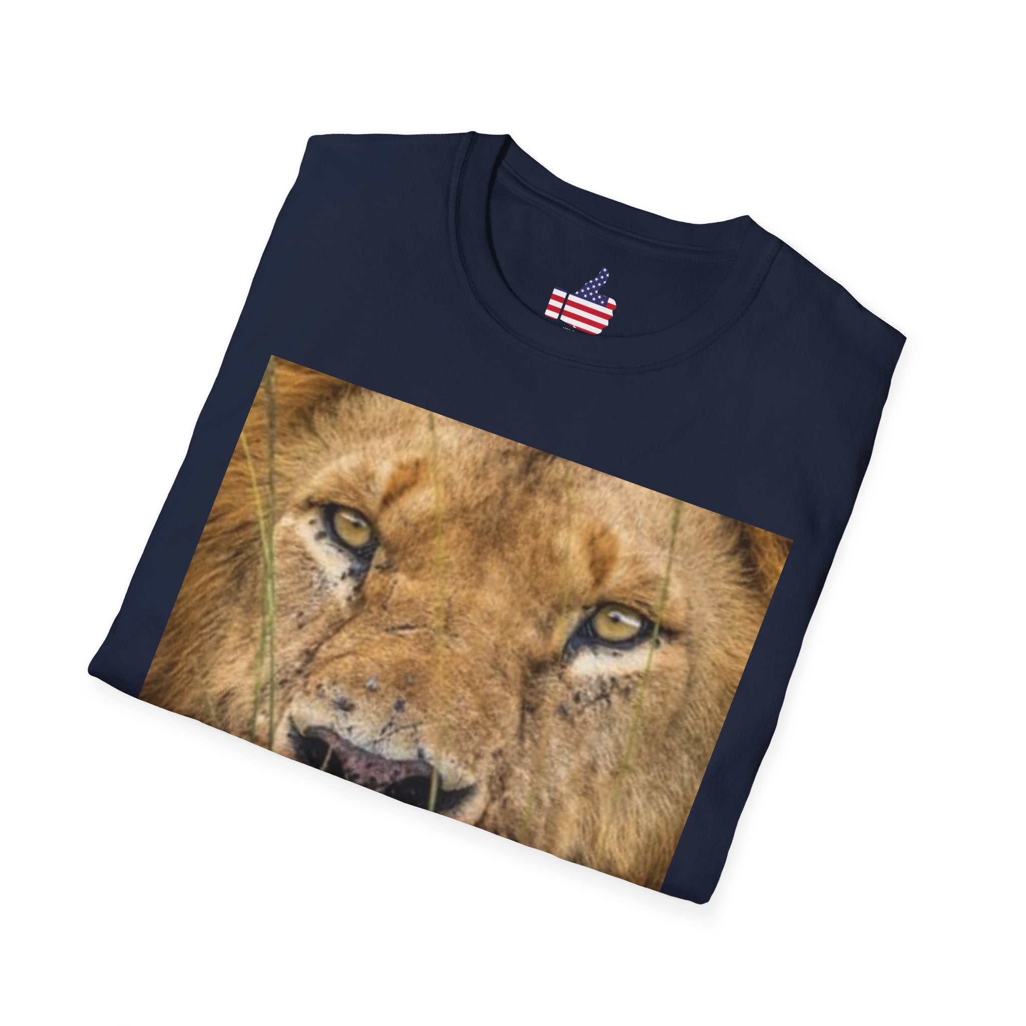 Lion Portrait T‑Shirt — Majestic Lion Face & Pride Photo Tee