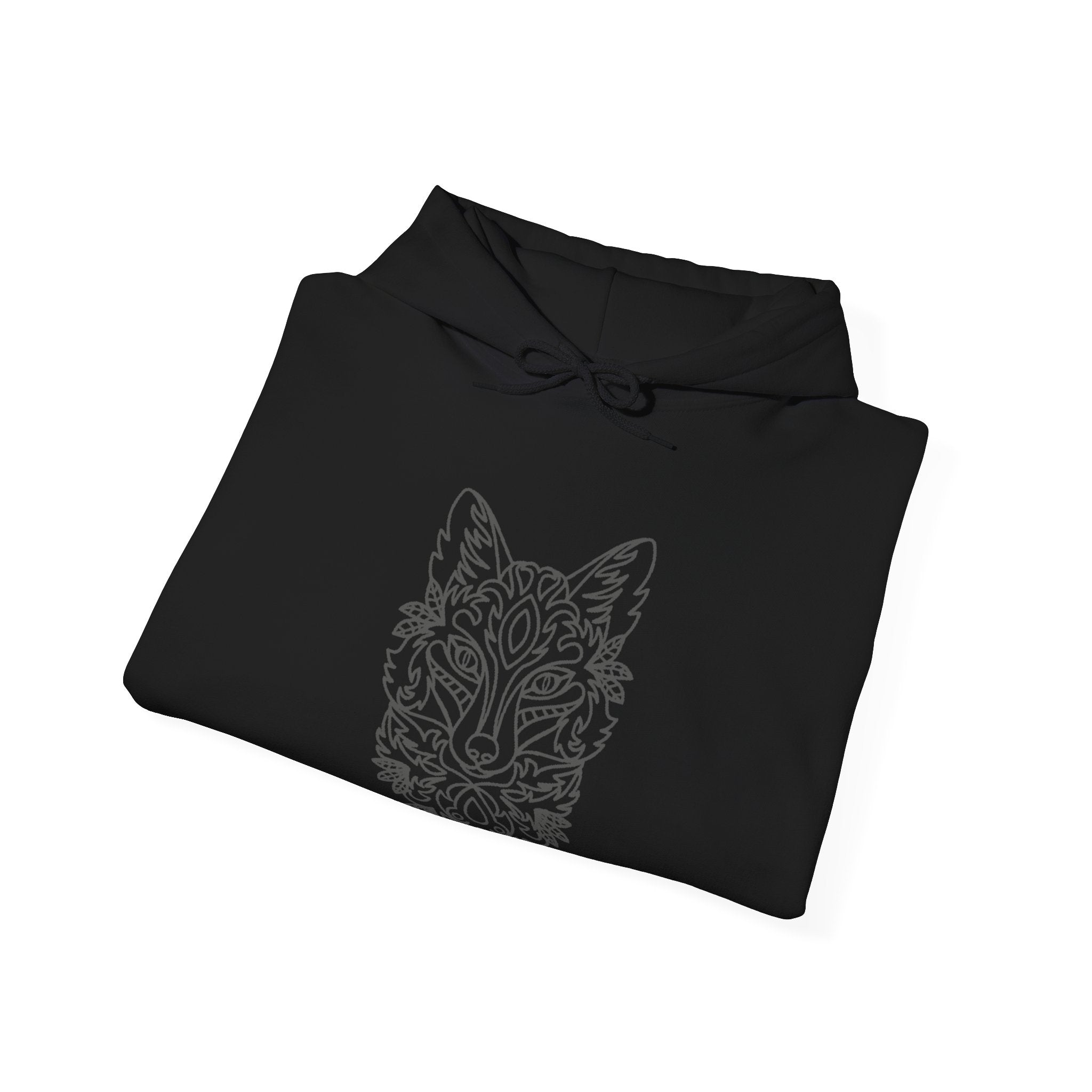 Silhouette Wolf Unisex Heavy Blend Hooded Sweatshirt Cozy All Night