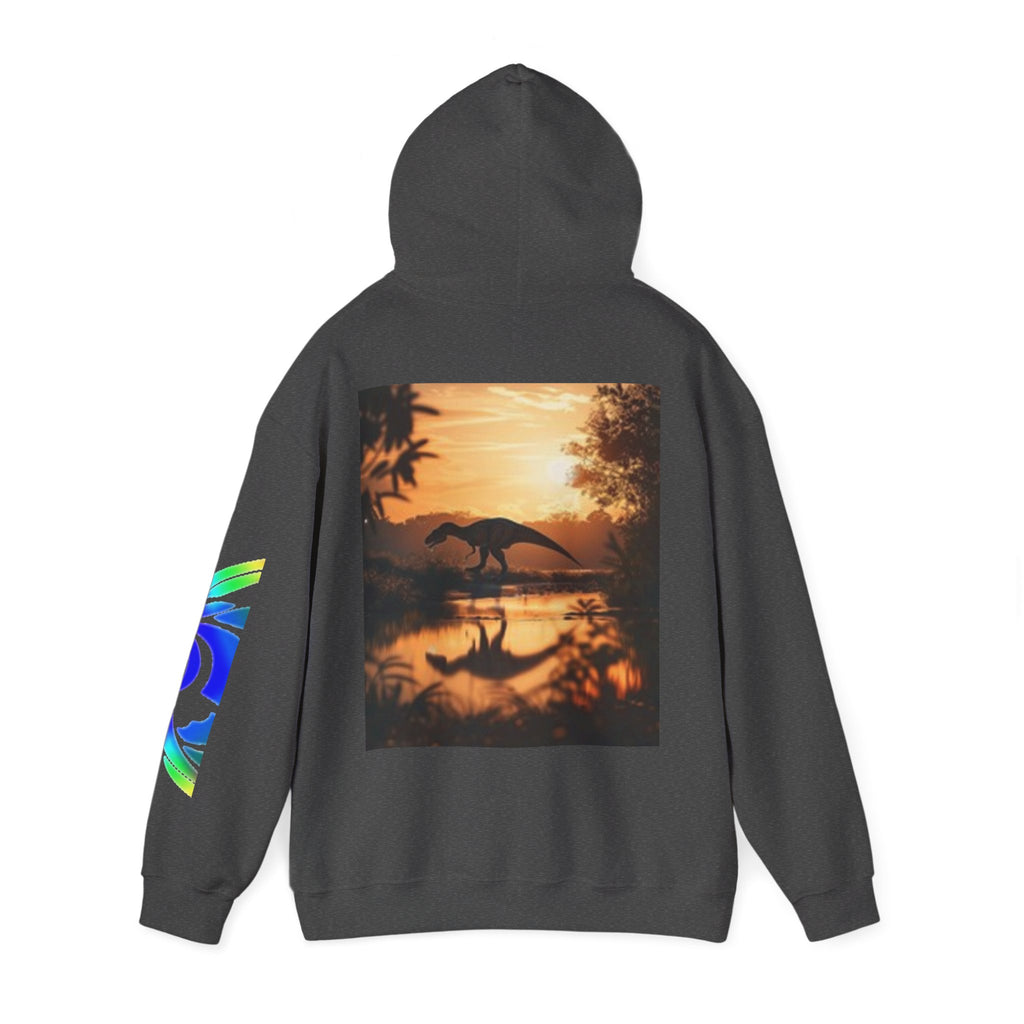 Dragon Hoodie — Cute Baby Dragon & Sunset Dragon Back Print Hooded Sweatshirt
