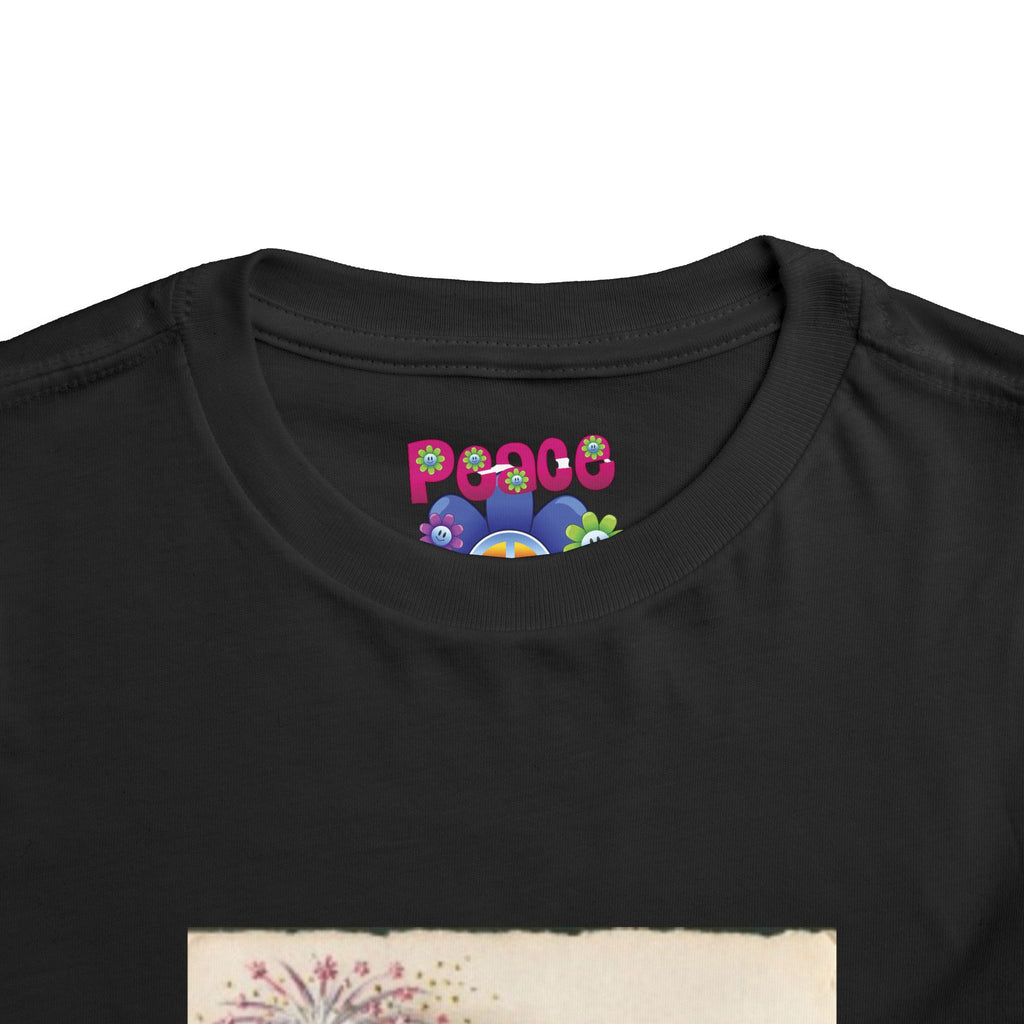 Toddler Short Sleeve T-shirt USA Flag & Cartoon Dogs