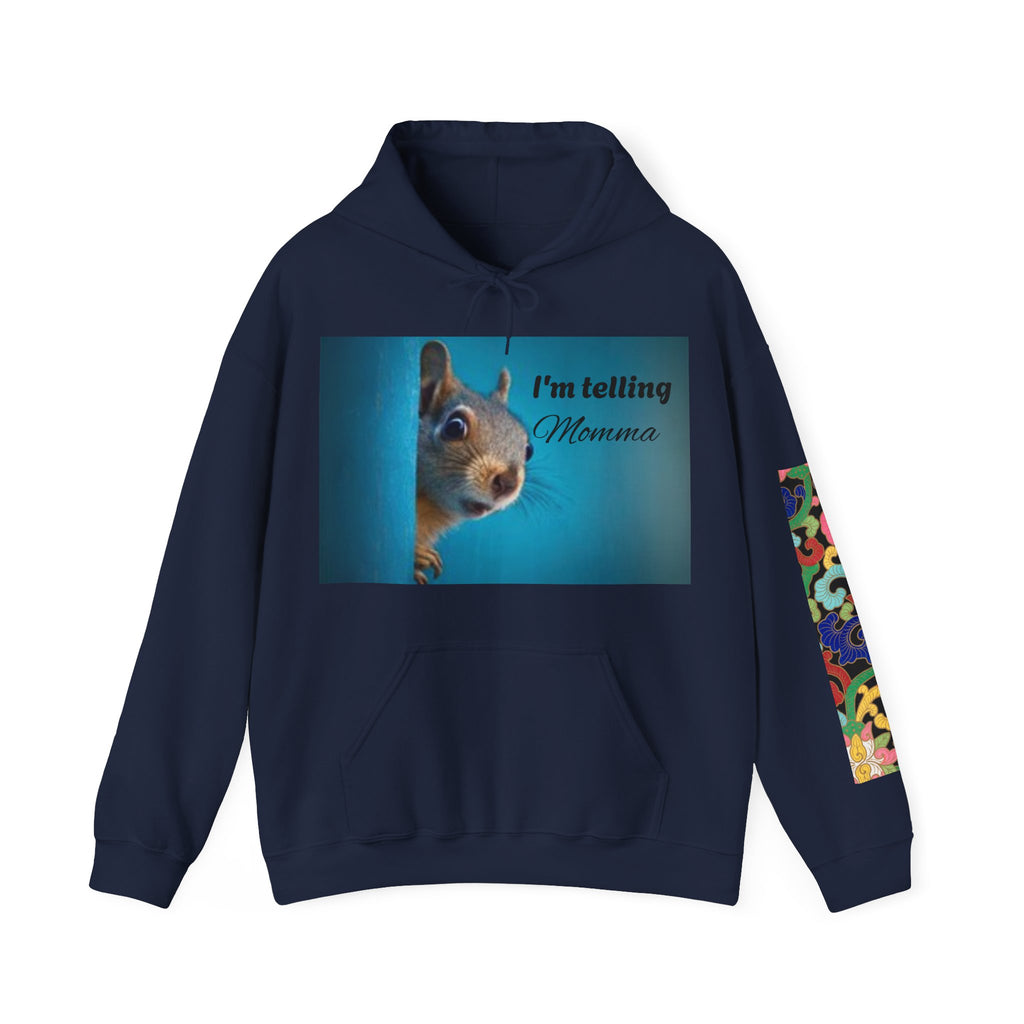 Squirrel I'm Telling Momma Mushrooms Hooded Sweatshirt