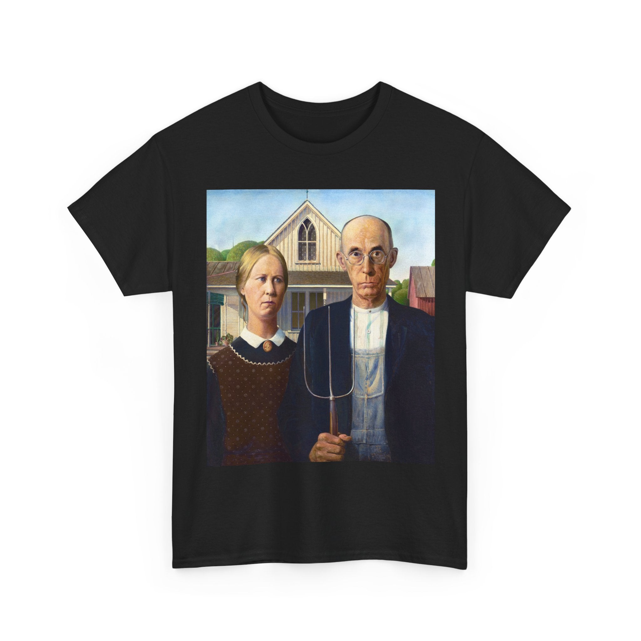 T‑Shirt — American Gothic Parody Print Tee
