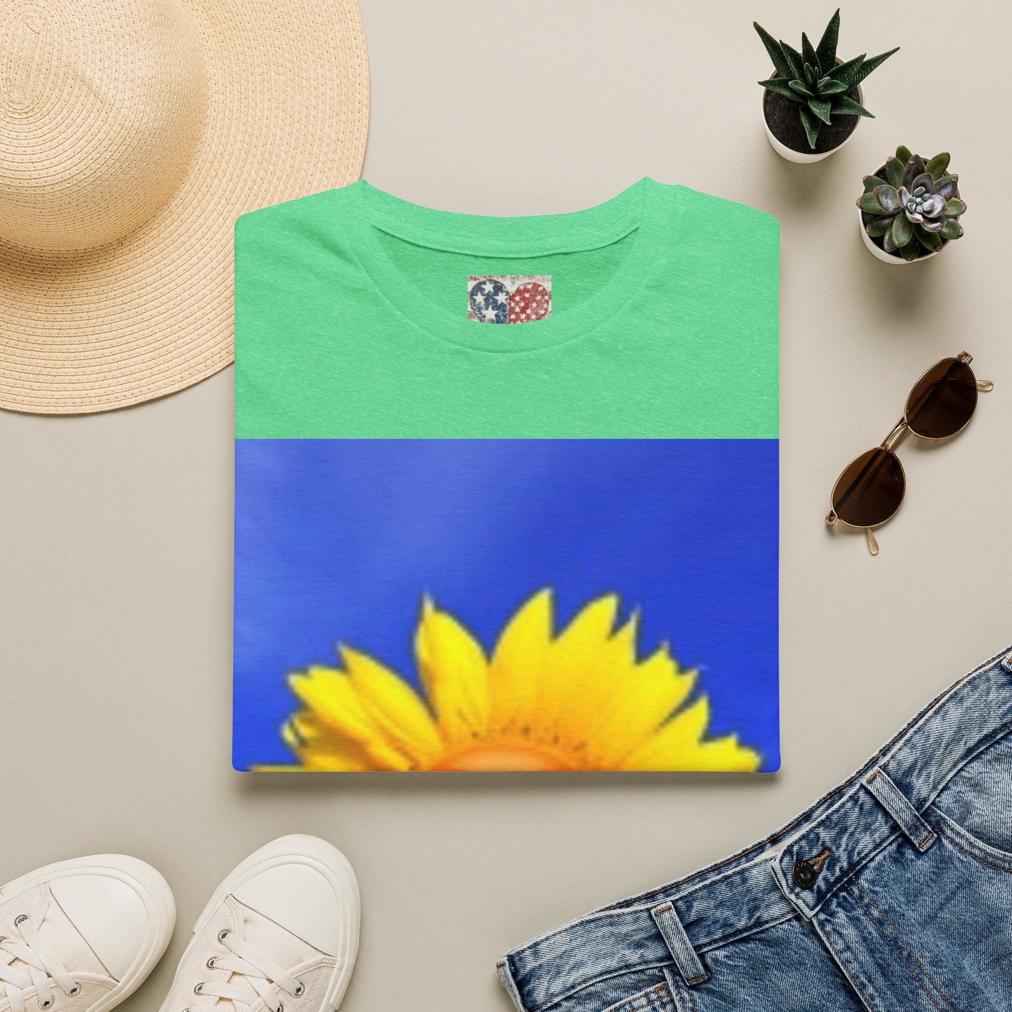 T-shirt Sourire Tournesol — T-shirt graphique floral lumineux et joyeux
