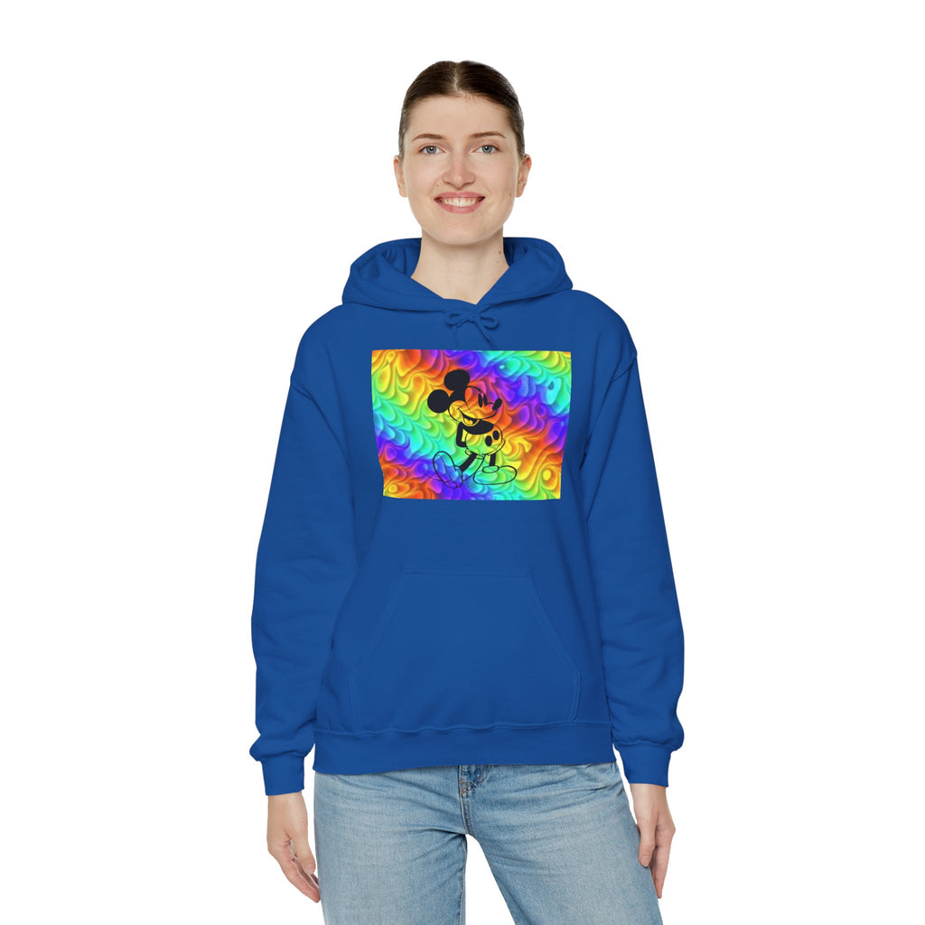 Mickey Mouse Rainbow Colors Unisex Heavy Blend Hooded Sweatshirt Warm & Cozy