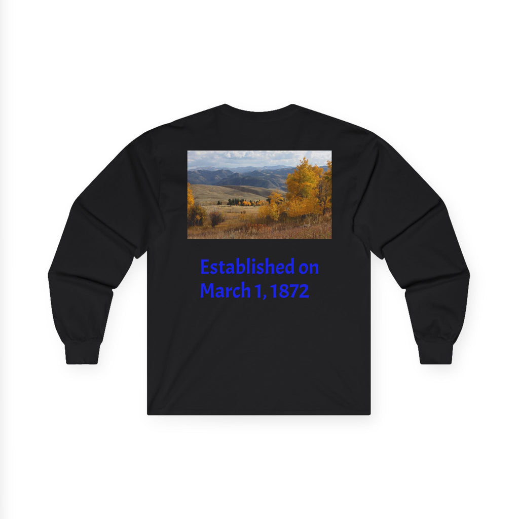 Yellowstone National Park Long Sleeve Tee — Vintage Mountain Camping T-Shirt