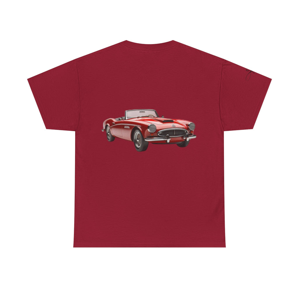 Pinup Girl Graphic T-shirt & Fast Car — Retro 1950s Bathing Beauty T-Shirt