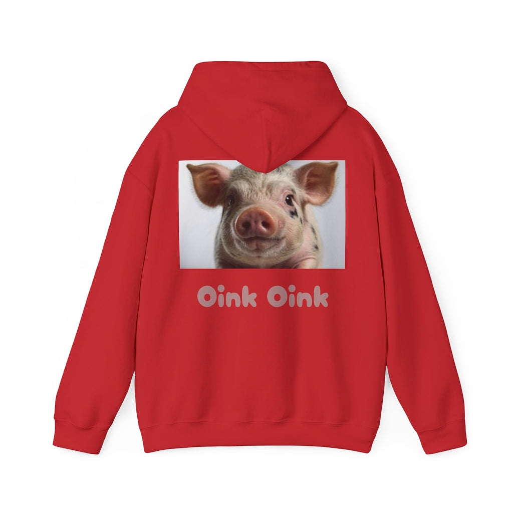 Smiling Pig Photo Hoodie — Cute Farm Animal Graphic Sweatshirt
