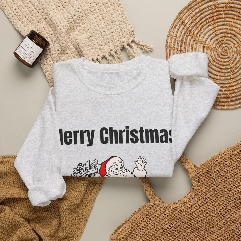 Christmas Santa Sweatshirt — Vintage Santa with Gifts Holiday Crewneck