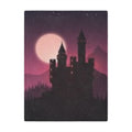 Castle Moon Minky Blanket — Gothic Moonlit Castle Throw for Cozy Nights