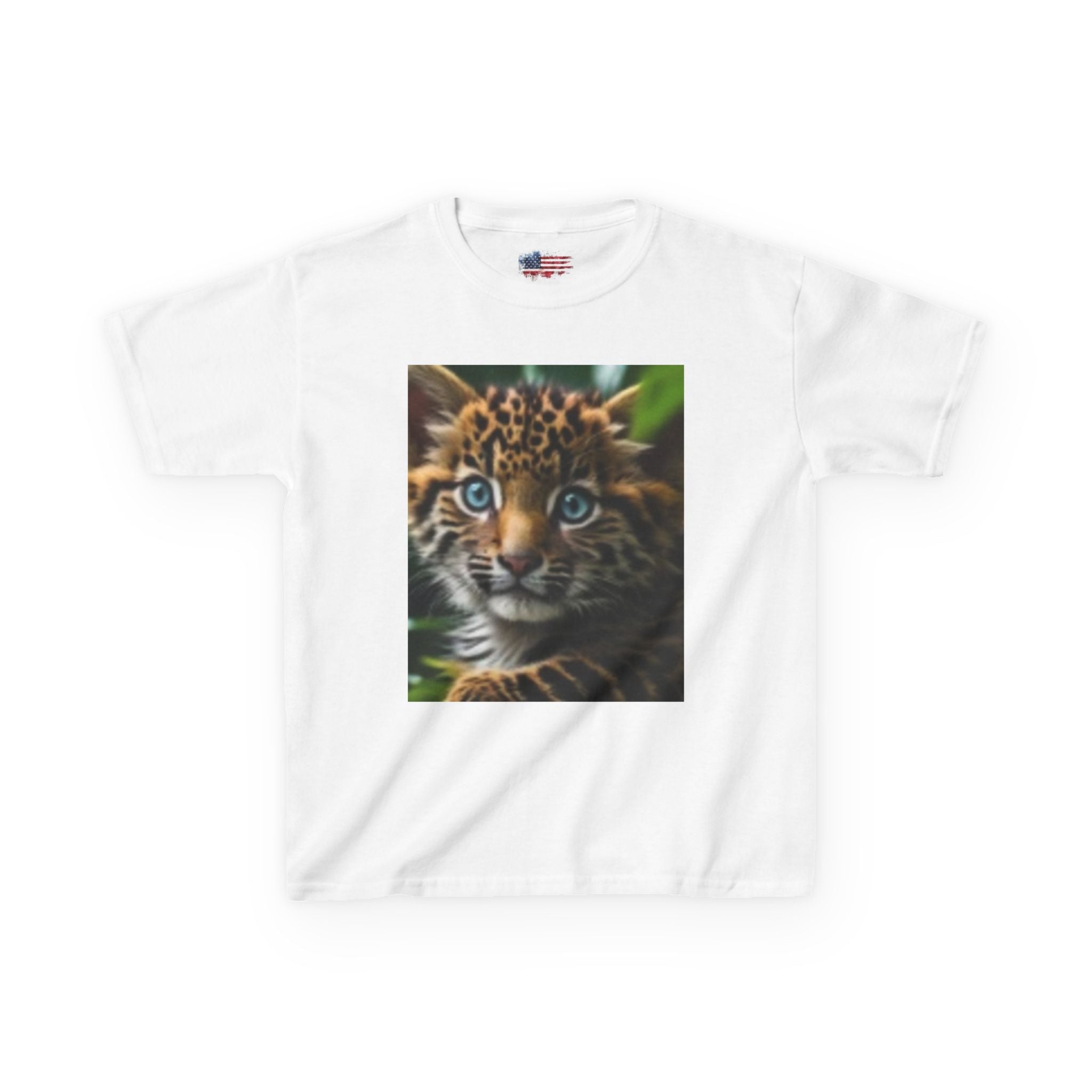Kids Leopard Cub T-shirt — Colorful Leopard Print Back