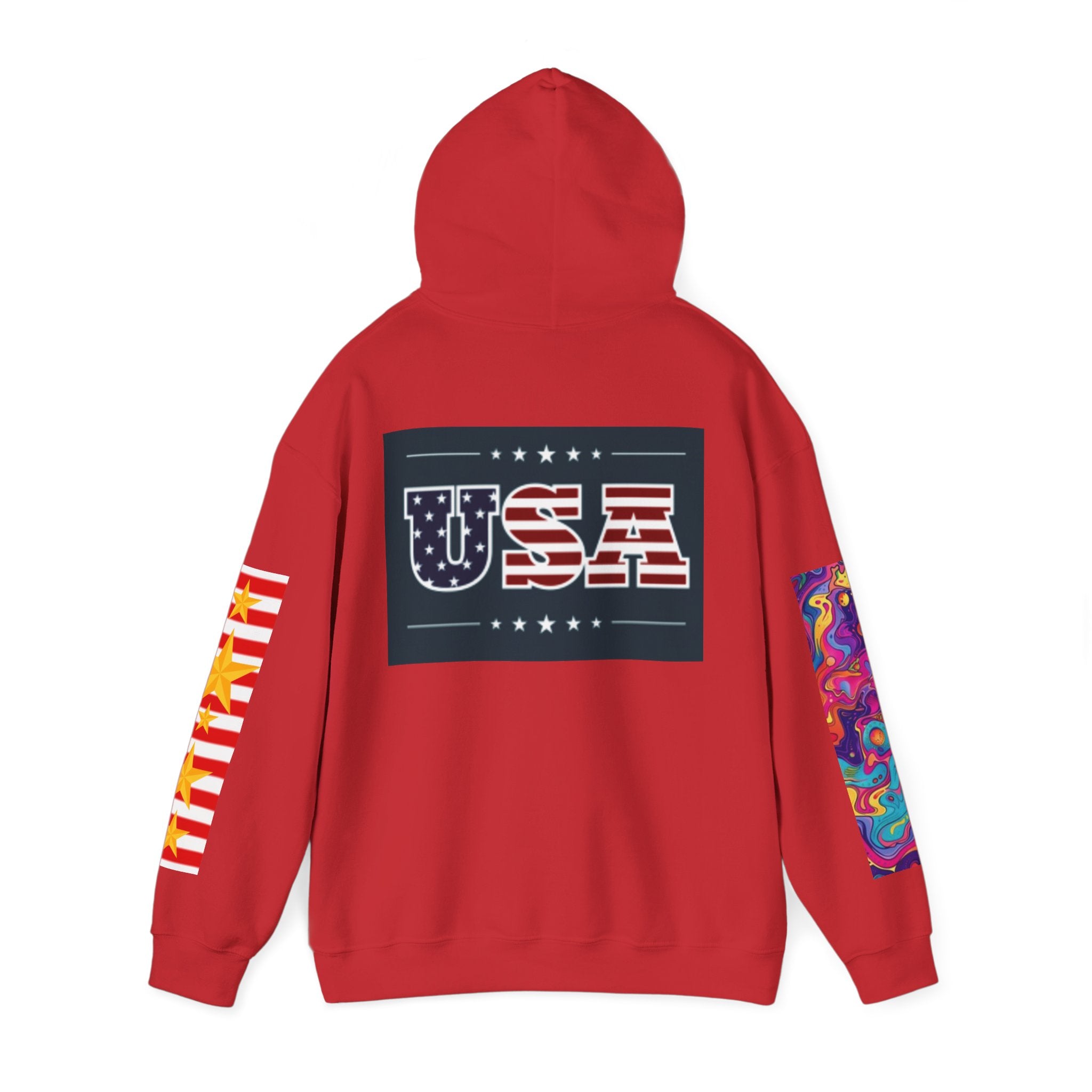 USA Flag Soldier Hoodie — Patriotic American Veteran Pullover