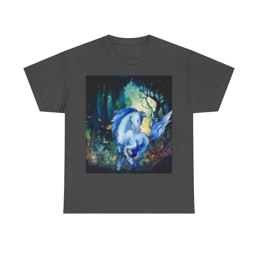 Unicorn Fantasy Tee — Mystical Blue Pegasus Forest T-Shirt