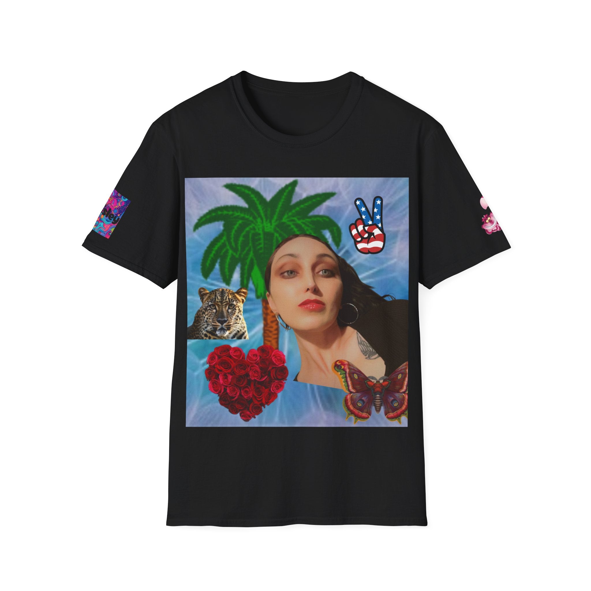Paisley Tee — Vintage Glam Face Print T‑Shirt