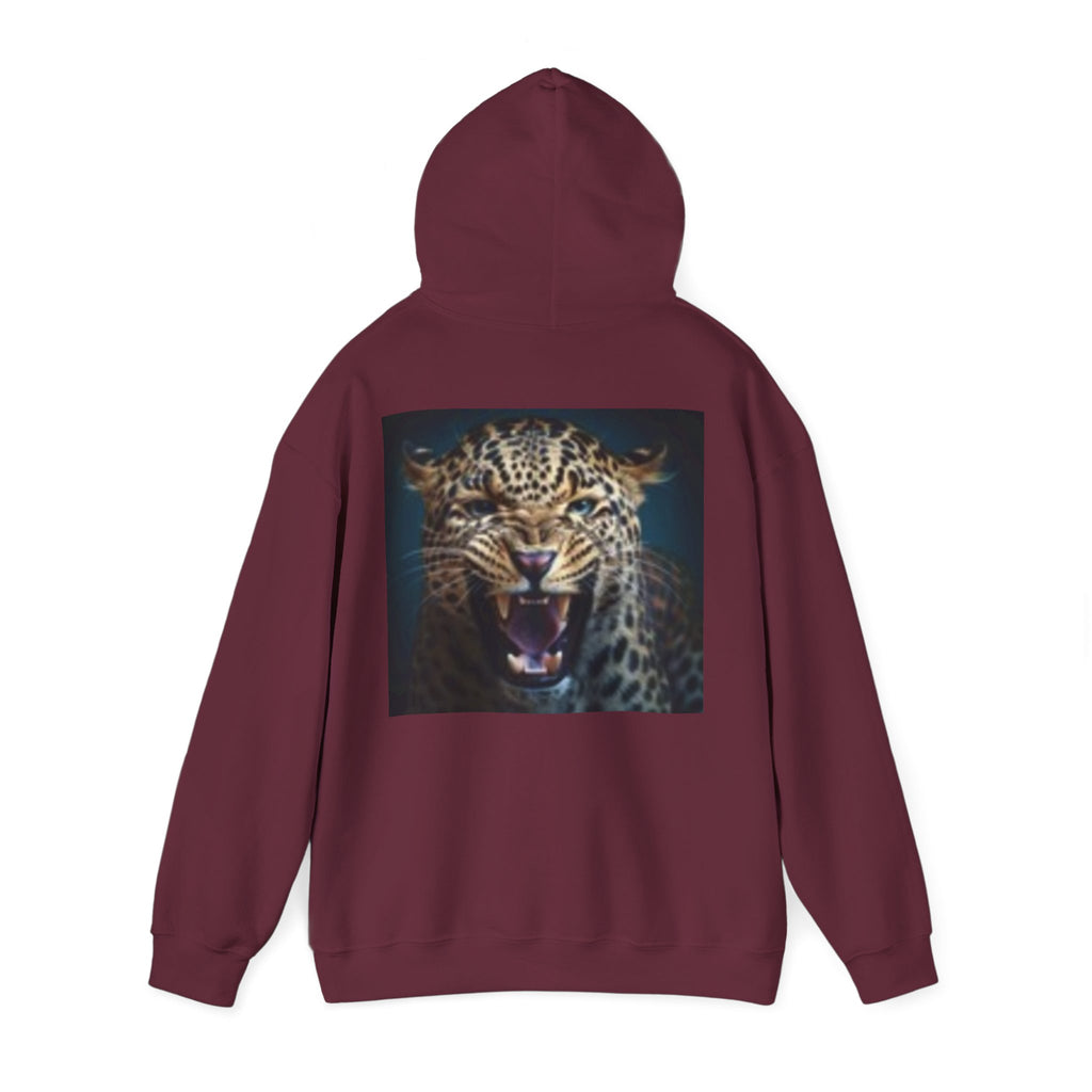 Roaring Leopard Graphic Hoodie — Fierce Wild Cat Print Pullover