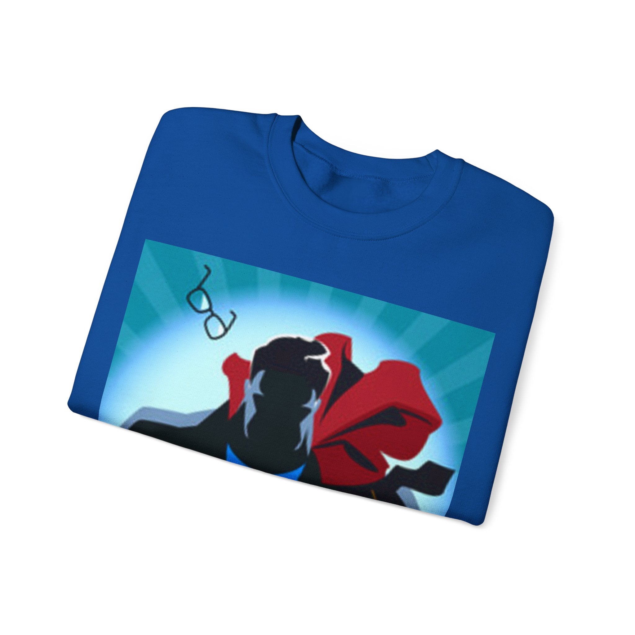 Superhero Fighting for America Crewneck Sweatshirt — Cape & Shield Graphic
