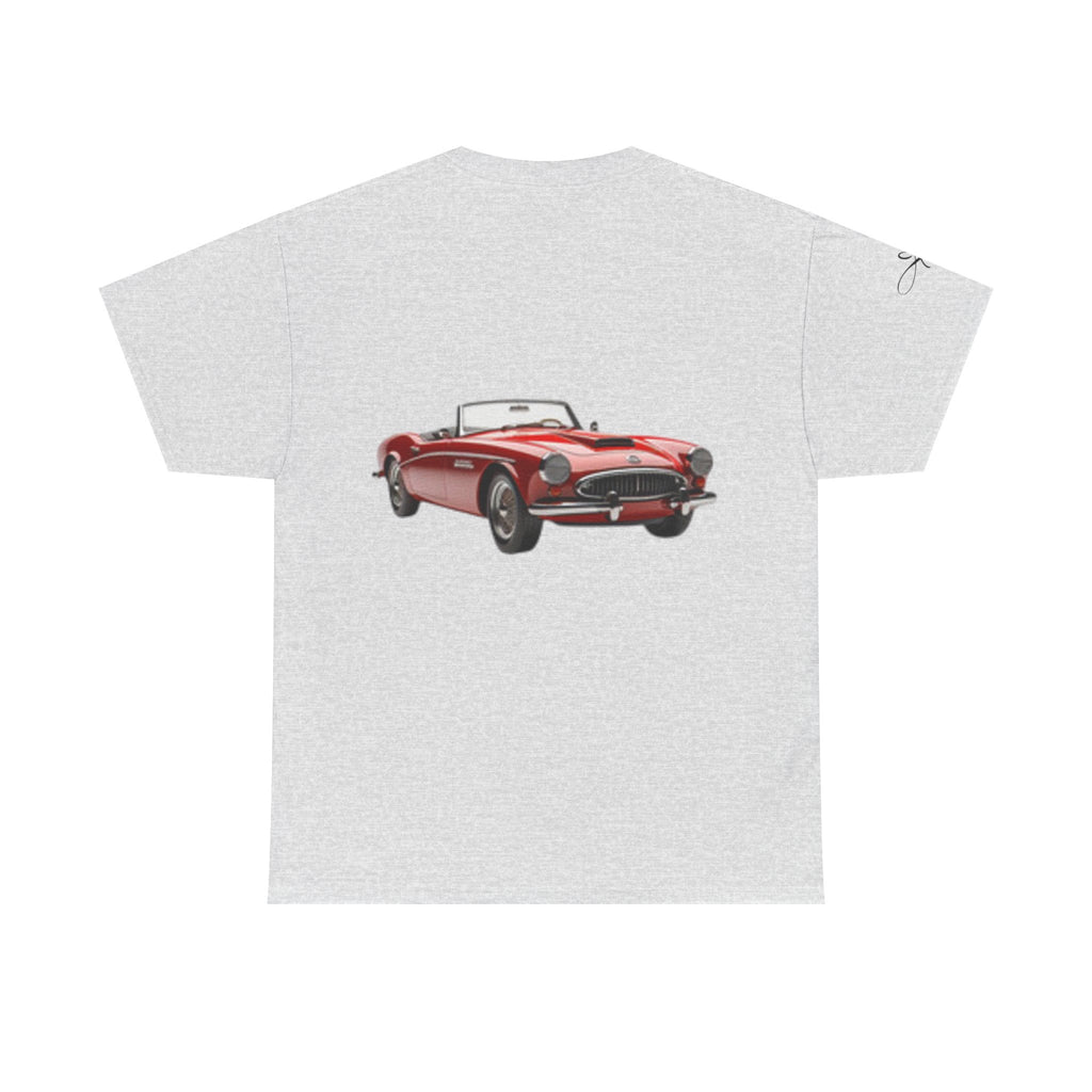 Pinup Girl Graphic T-shirt & Fast Car — Retro 1950s Bathing Beauty T-Shirt