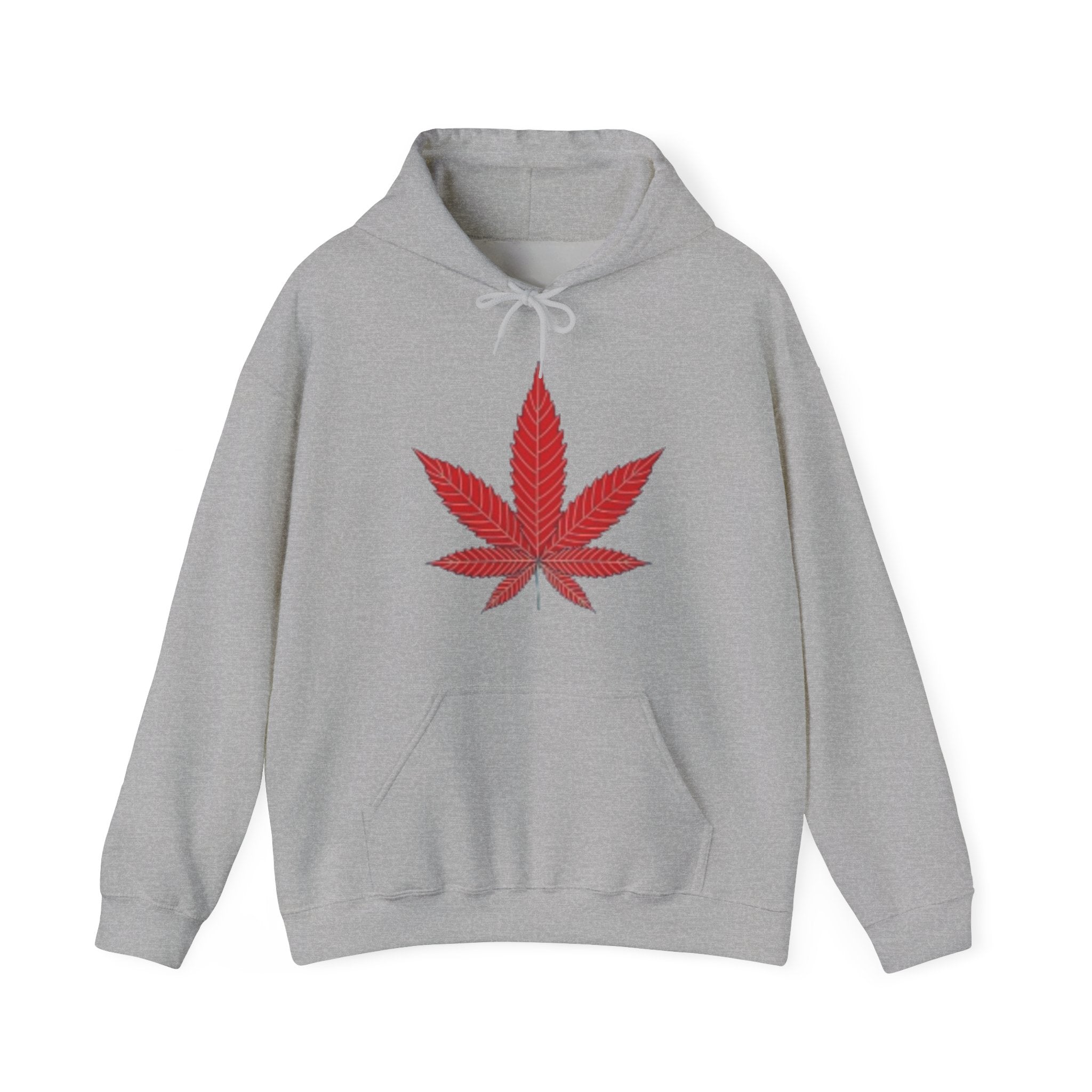 Marijuana Leaf Hoodie with Two Men Angry — Casual Streetwear Pullover