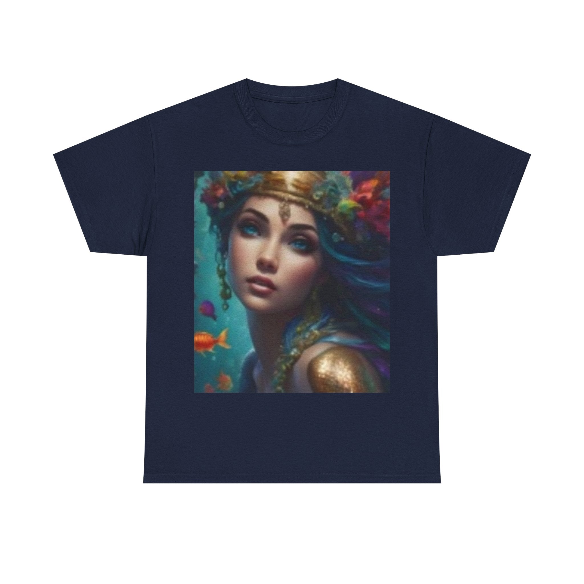 Mermaid Goddess Graphic Tee — Mystical Ocean Art T-Shirt