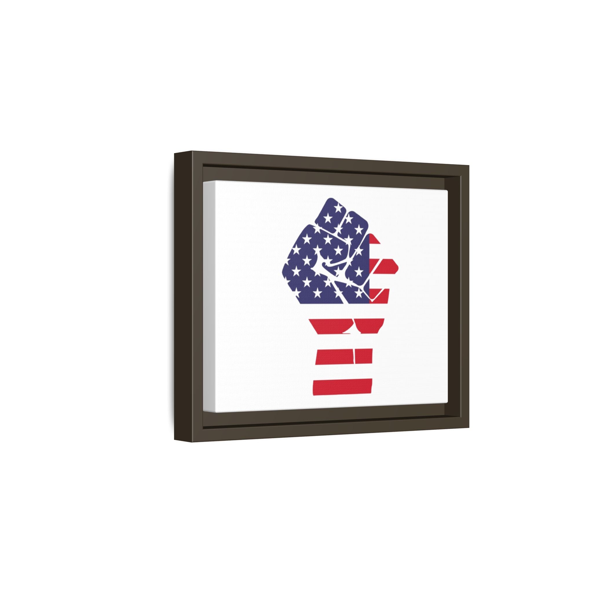 Framed Canvas Print – American Flag Fist Wall Art