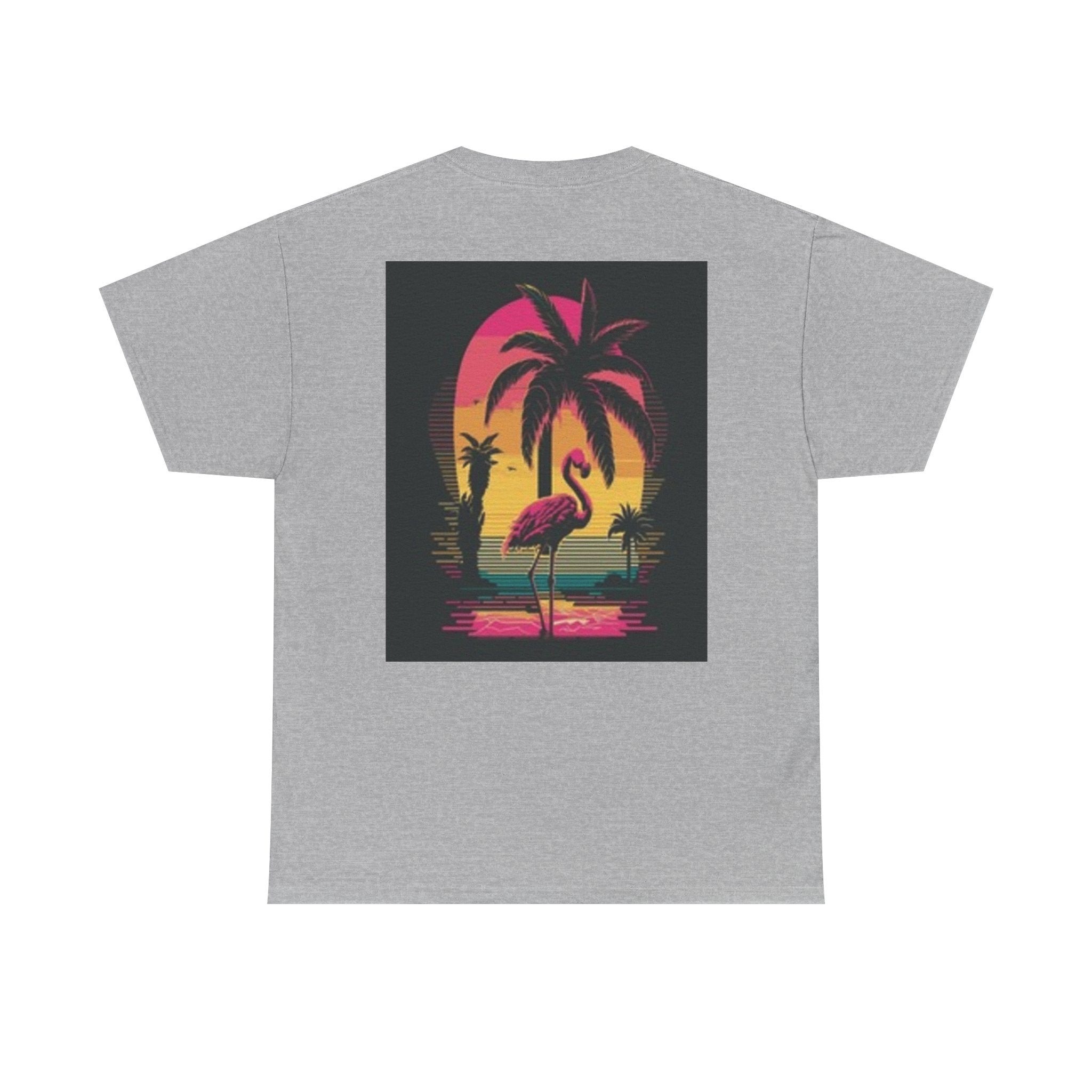 T-Shirt — Tropical Sunset Flamingo Graphic T-shirt