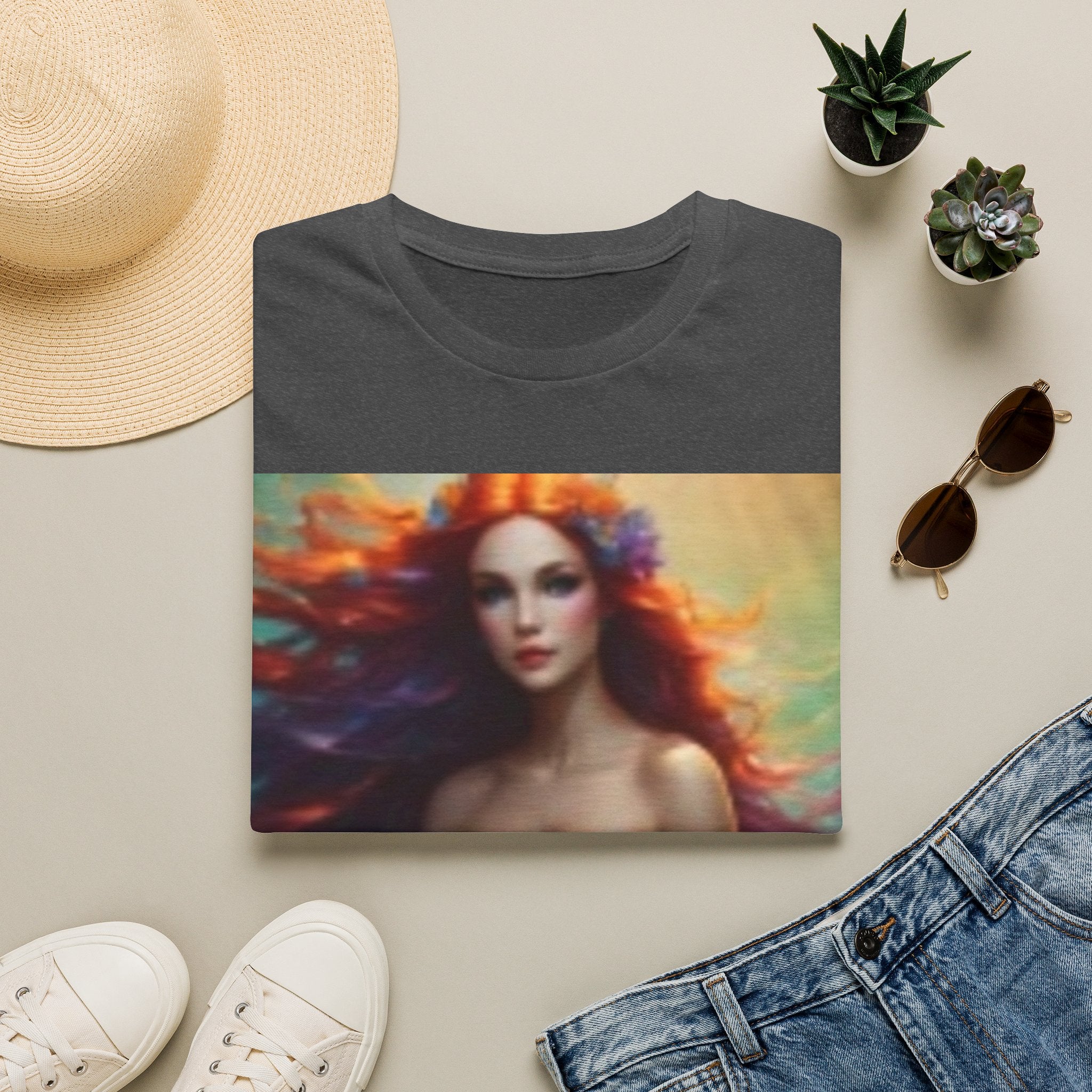 Beauiful Mermaid T-Shirt —  Red-Headed Siren