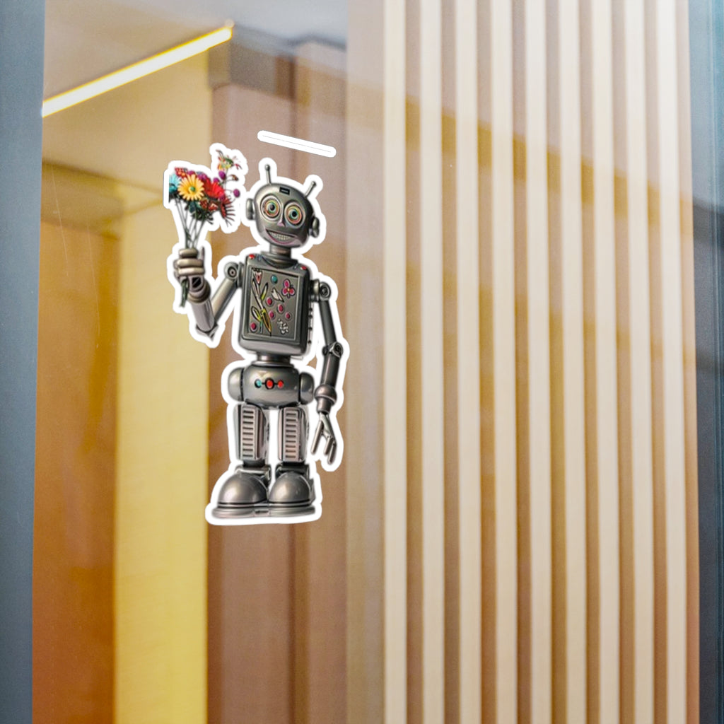 Robot Vinyl Decal — Custom Portrait Sticker for Cars, Laptops & Windows