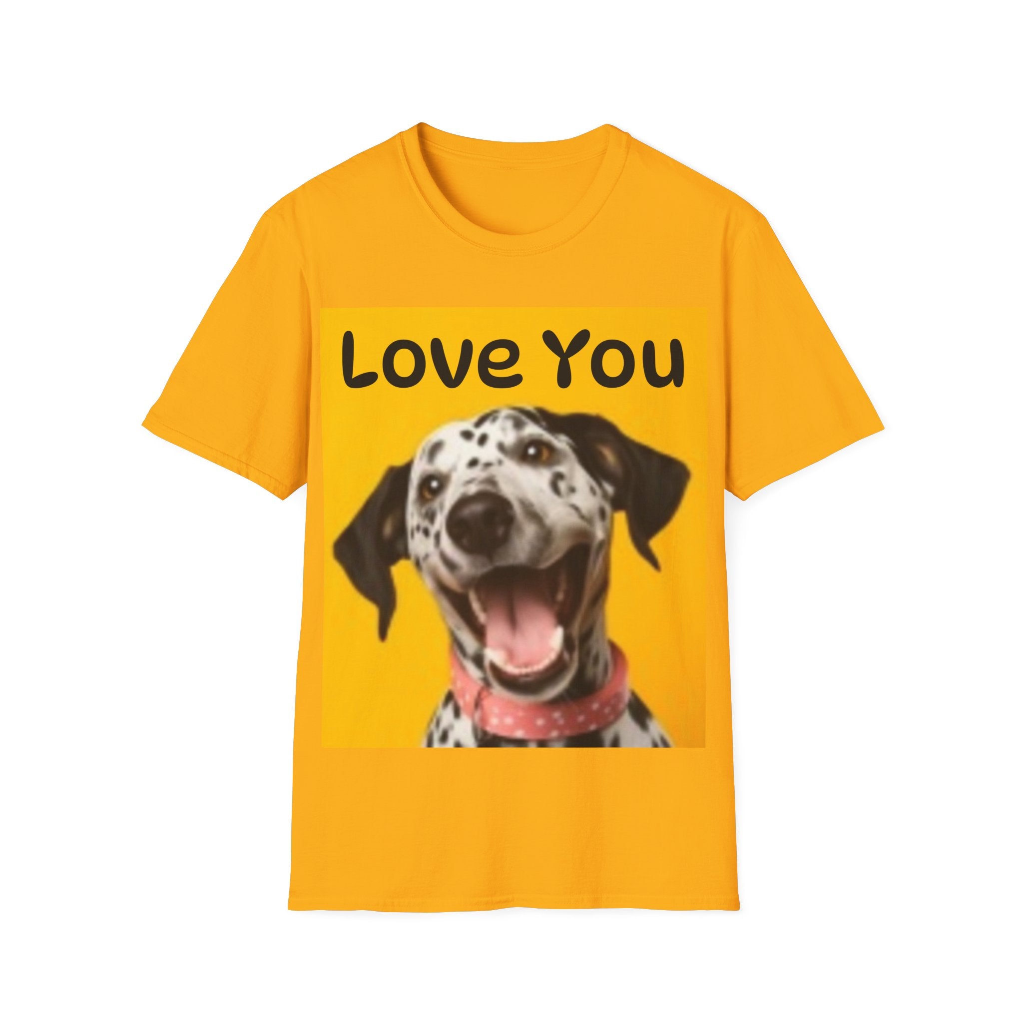 Dog Love You & Beautiful Sunset Unisex Softstyle T-Shirt Pet Lovers T-shirt