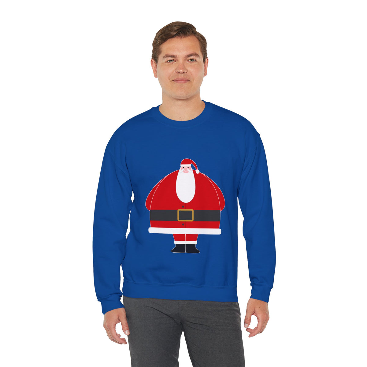 Santa Graphic Sweatshirt — Cute Holiday Christmas Crewneck